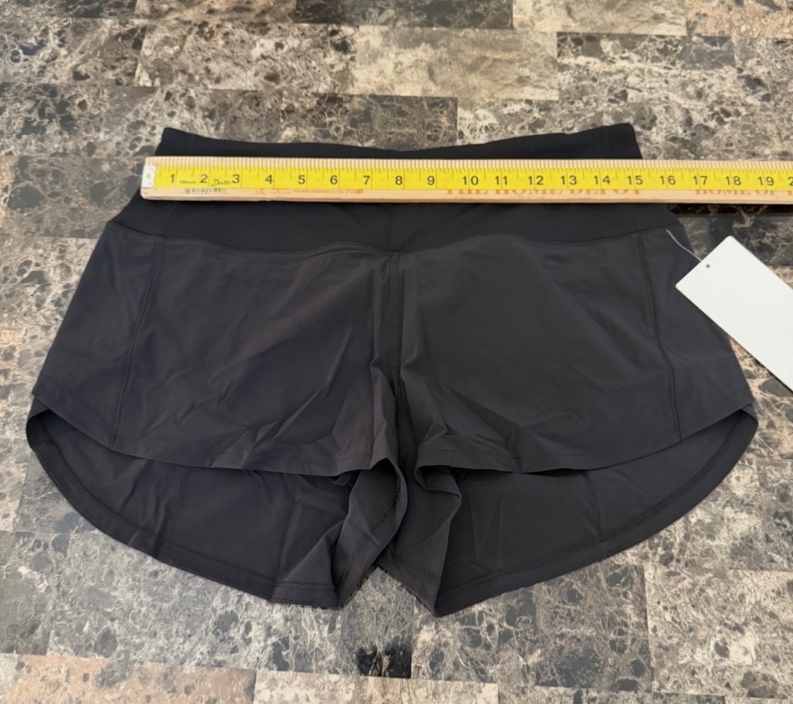Lululemon Speed Up Lined Shorts Women 2.5” High Rise Black Size 8 NWT