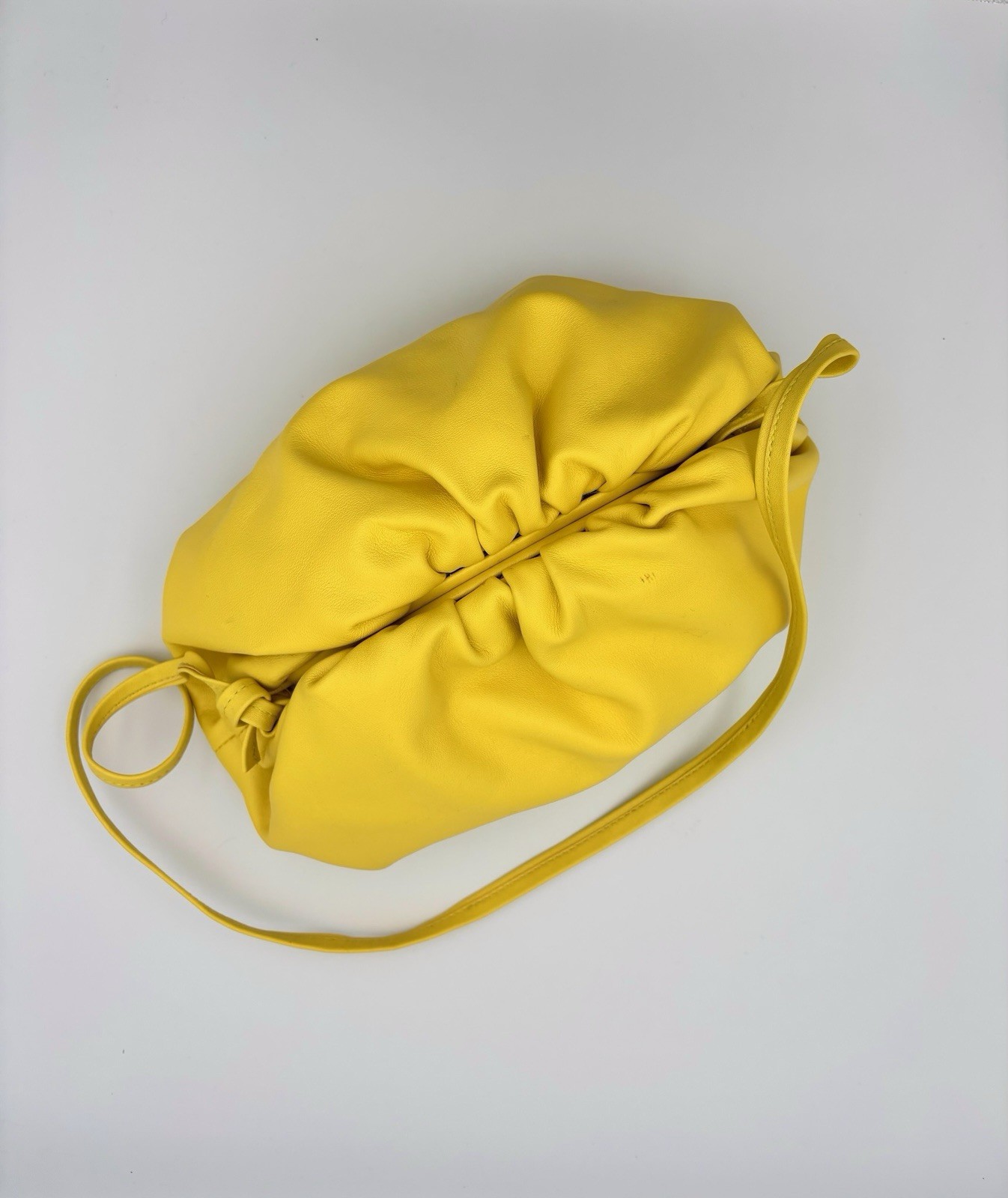 Handmade clutch bag (Bottega Veneta Pouch style) with shoulder strap