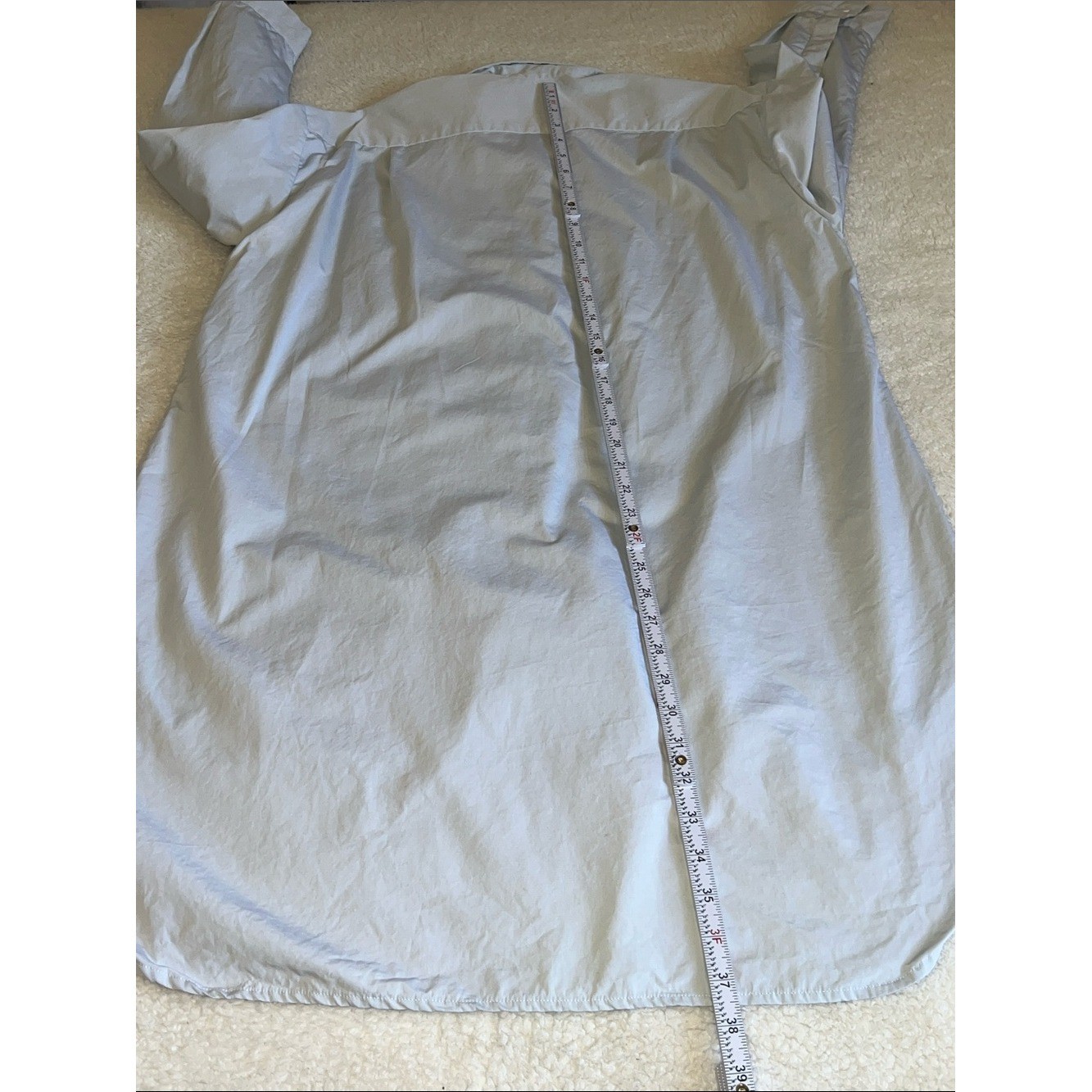 Bergfabel Tania Quiet Luxury Oversized Cotton Shirt Water Blue IT 40