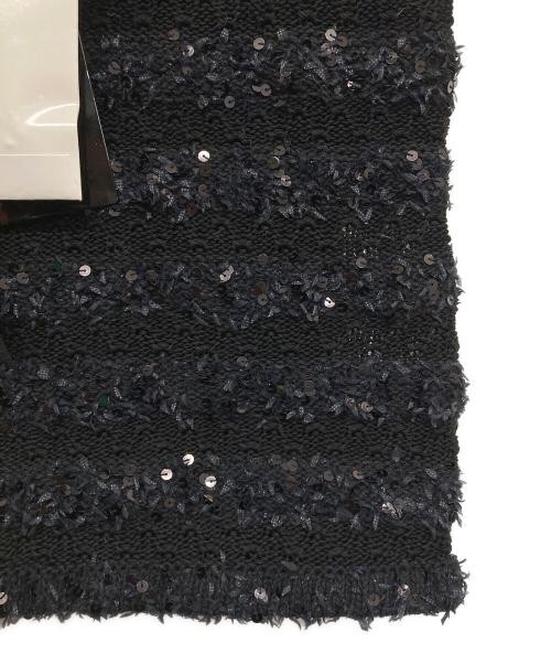 Rene Sequin Sleeveless Knit Top, Black, Cotton/Nylon/Polyester, M