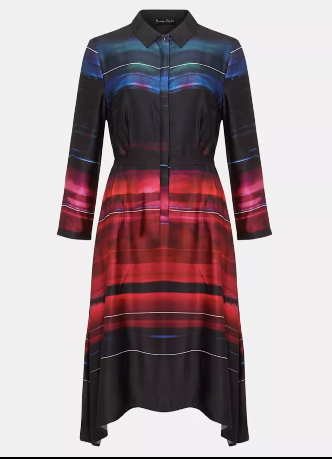 Phase Eight BNWT RRP£110 Sena Satin Abstract Print Dress Size UK12 L Ribbon Bow