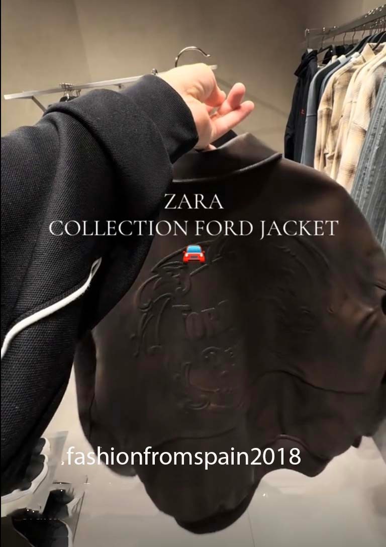 ZARA NEW MAN FORD © LEATHER BOMBER JACKET BROWN S-XL 5388/900/700