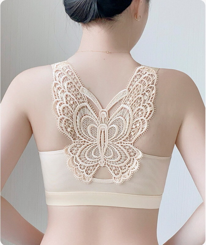 Women Bras Full coverage Front closure Butterfly thin Plus size Underwear 20631