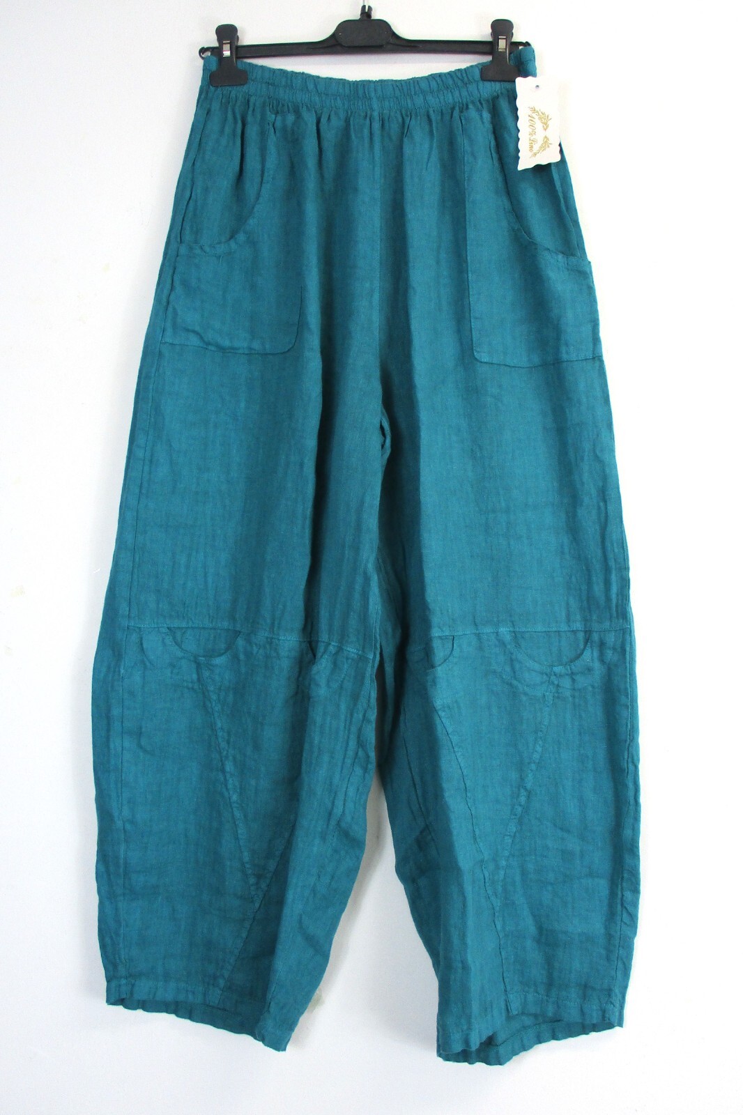 LAGENLOOK 100% LINEN ITALIAN TROUSERS 8 COLS 3 SIZES : Plus:1 Plus:2 Plus Plus:3