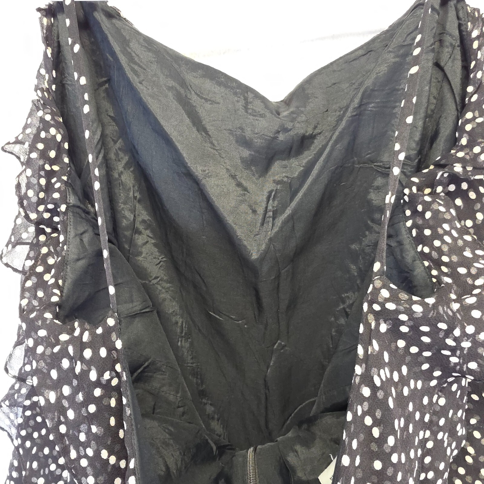 Talbots Silk Slip Dress Womens 14 Tiered Ruffle Whimsigoth Y2K 90s Glam Cocktail