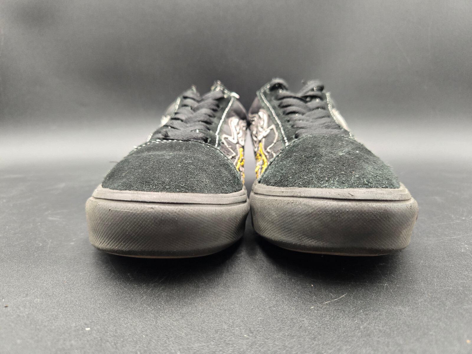 Vans Unisex Shoes Mens 6 Comfycush Old Skool Ignition Black Yellow Flames Skate