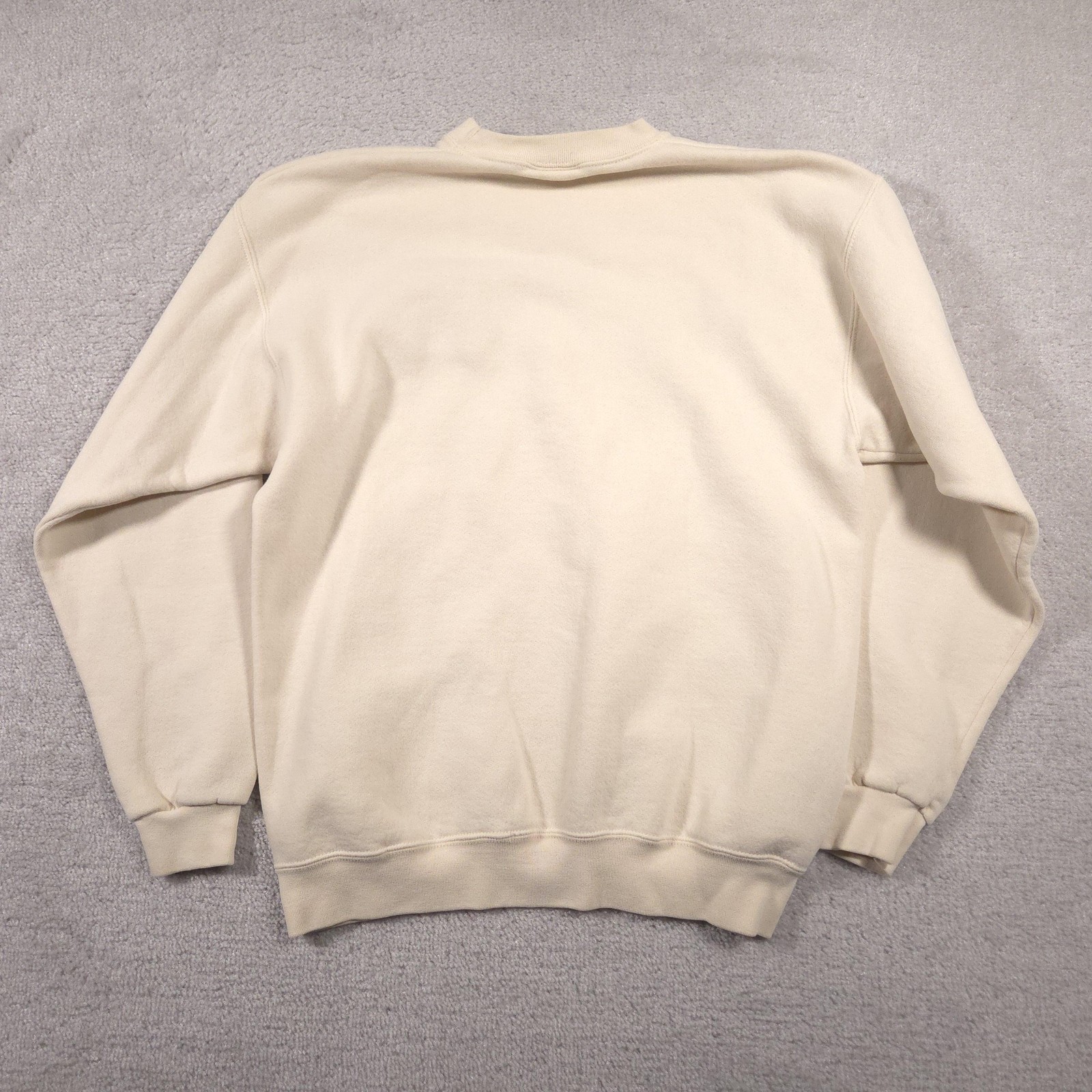 Fieldmaster Sweatshirt Mens Large Beige Pullover Fleece Crewneck Made USA 90s