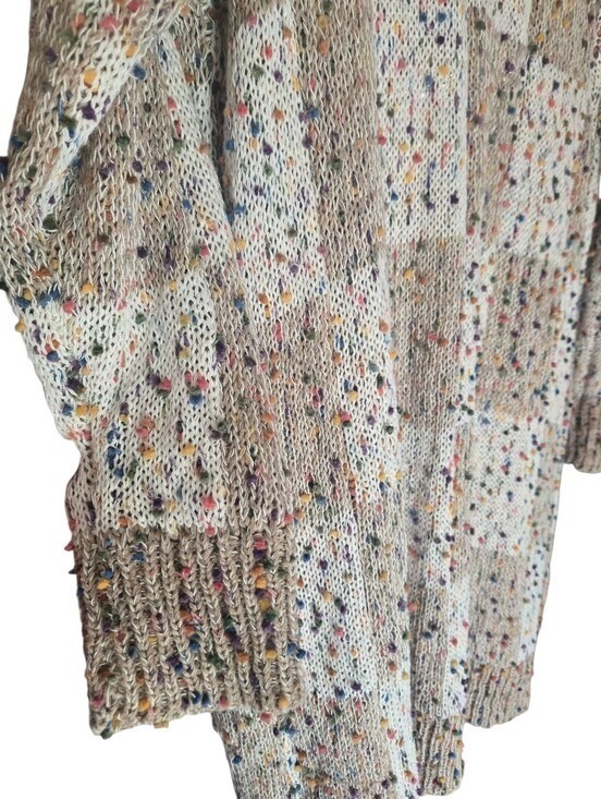 Blakeley, Open-Front Multicolor Speckled Cardigan Sweater
