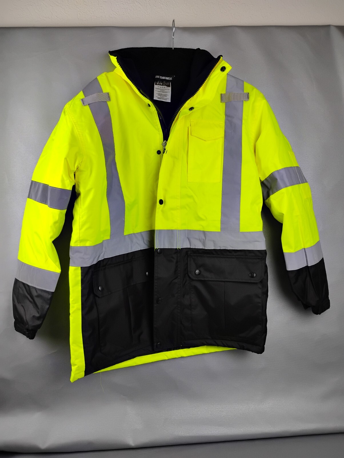 Ergodyne BE TENACIOUS Work Gear- Reflective- Coat – Jacket Hood Medium Lime NEW