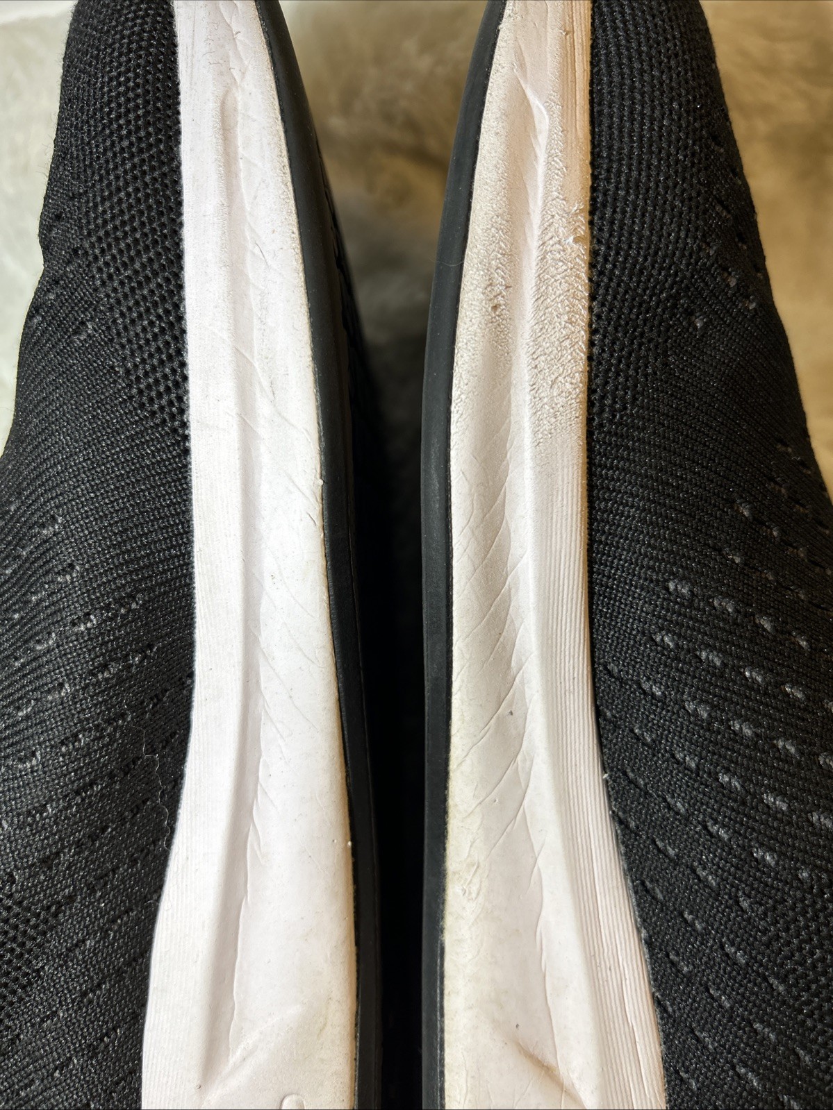 Kuru Atom Slip On Womens Size 10 Black White Athletic Walking Shoes Sneakers