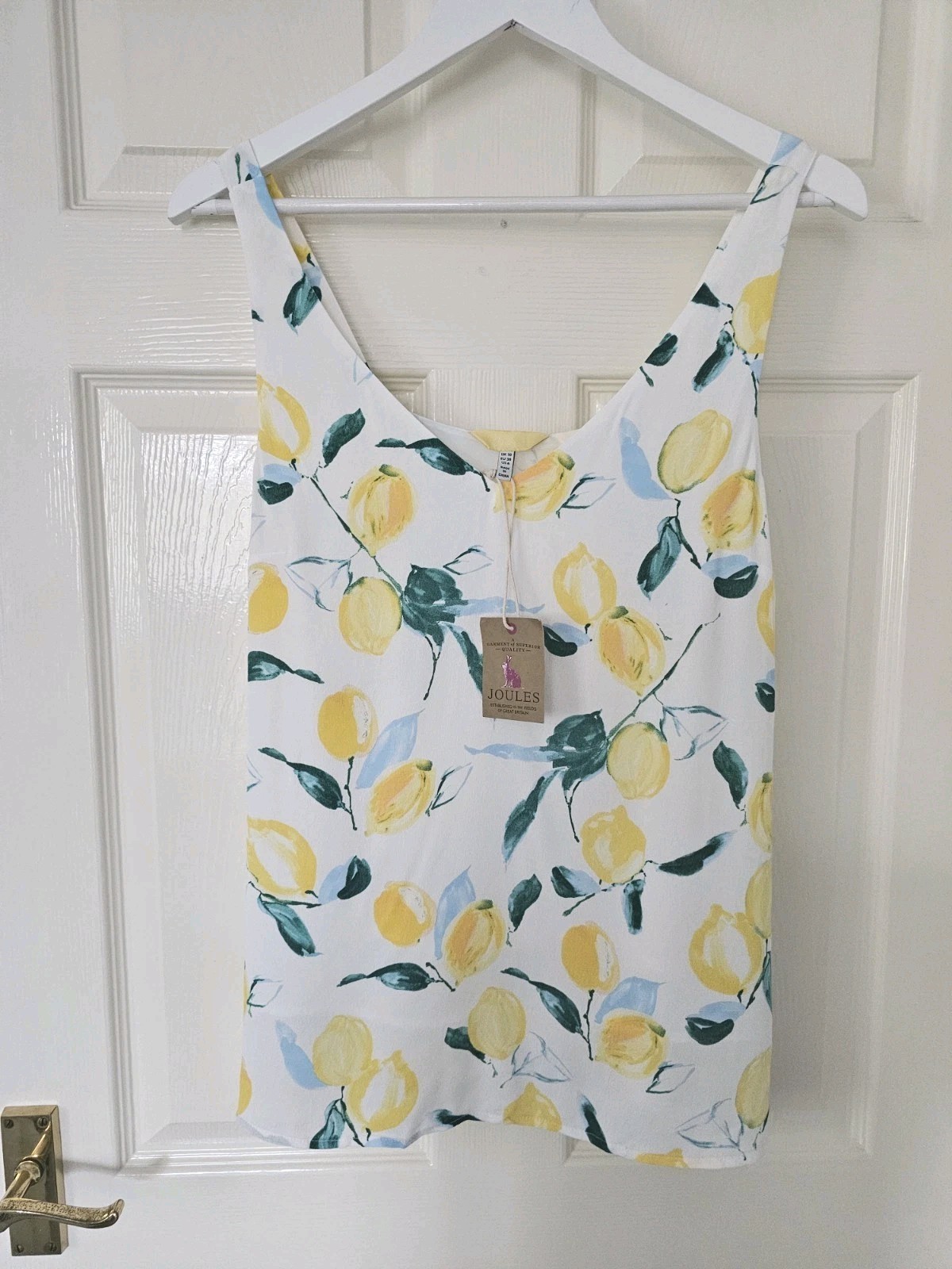 Joules Kyra Top Size 10 Lemon Tree Pattern Lined New With Tags Rrp £29.95