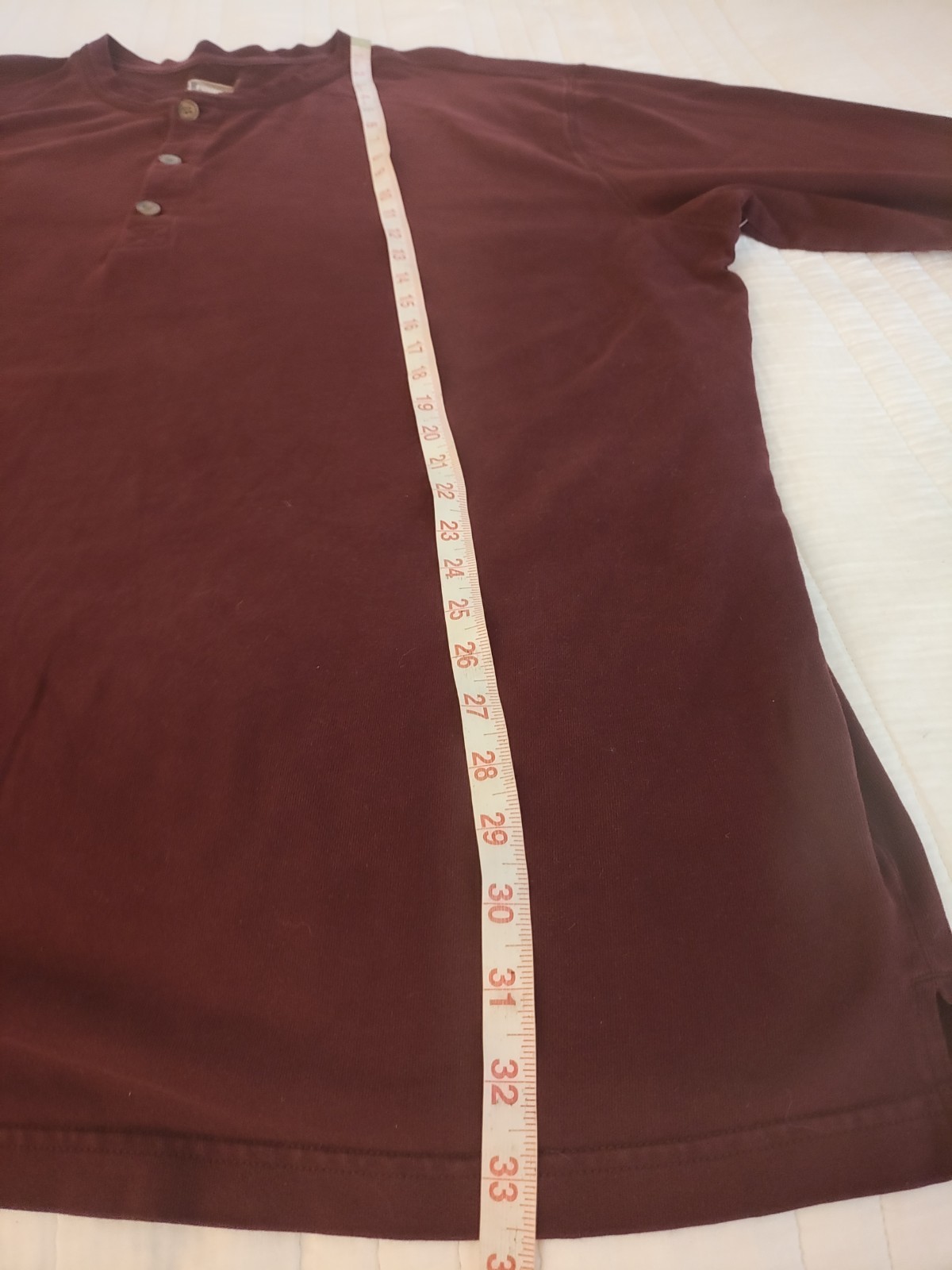 The Foundry Supply Co. Shirt Mens 3XLT Red Thermal Henley Long Sleeve Big Tall