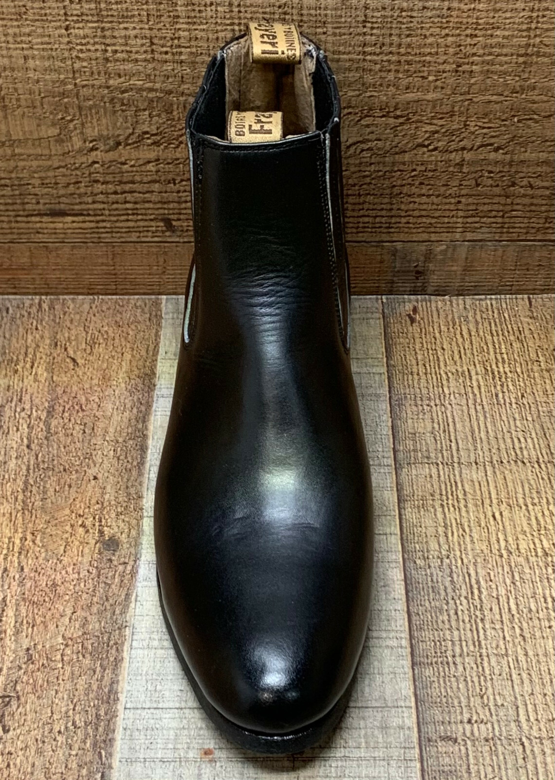 Men Charro Botin Vaquero Redondo Napa Western Cowboy Half boot Chelsea Round Toe