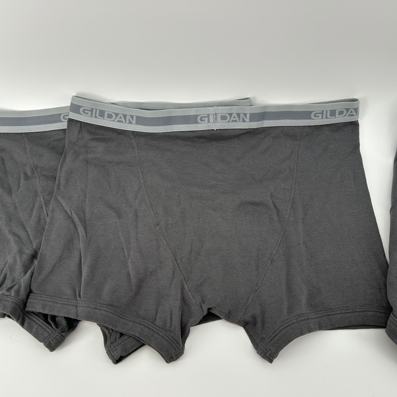 Gildan Mens Boxer Briefs 5 Pack Charcoal Gray 100% Cotton 2XL 44-46 Waist NWOT