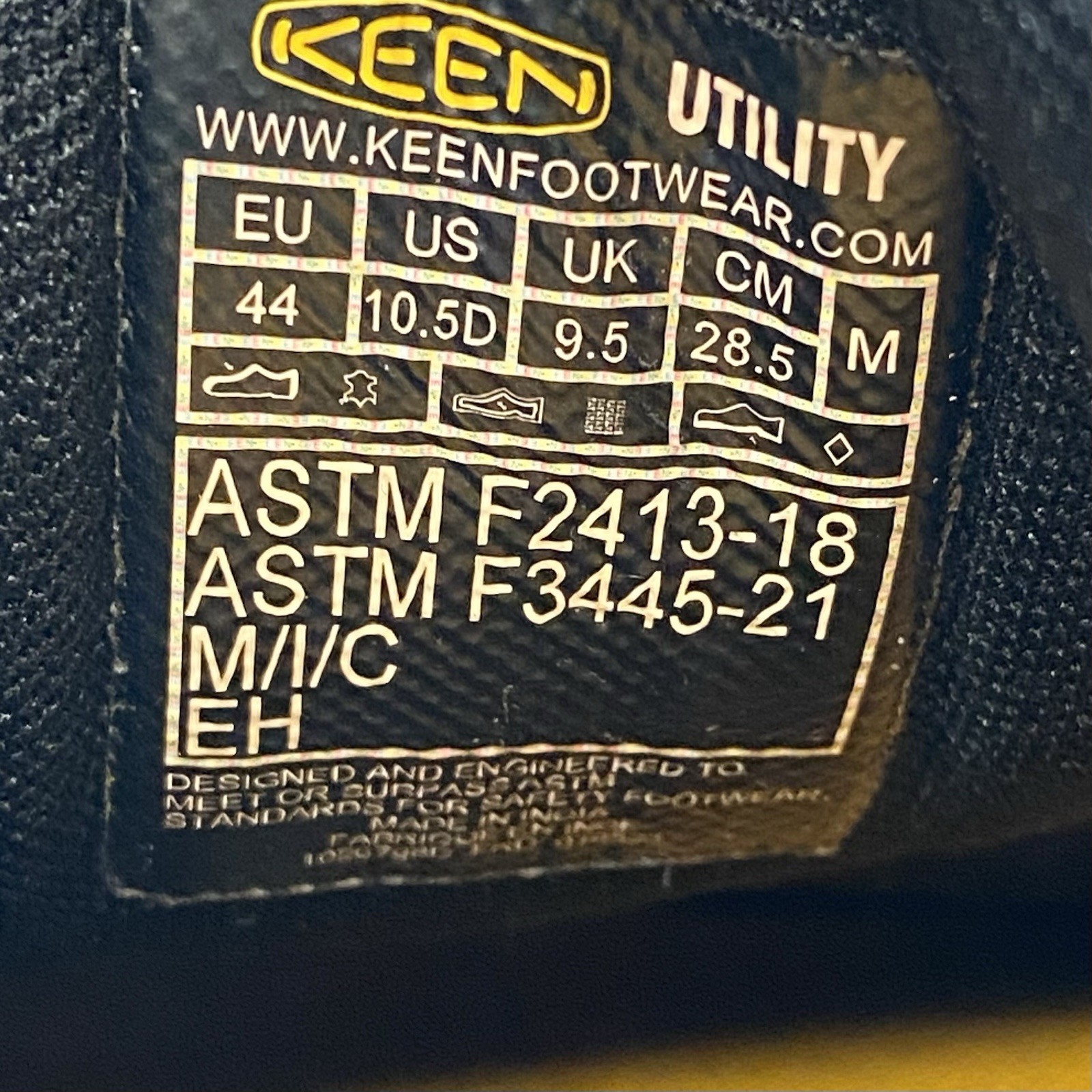 KEEN Utility San Jose Oxford Mens 10.5 D Black Leather Alloy Toe Workwear Shoes
