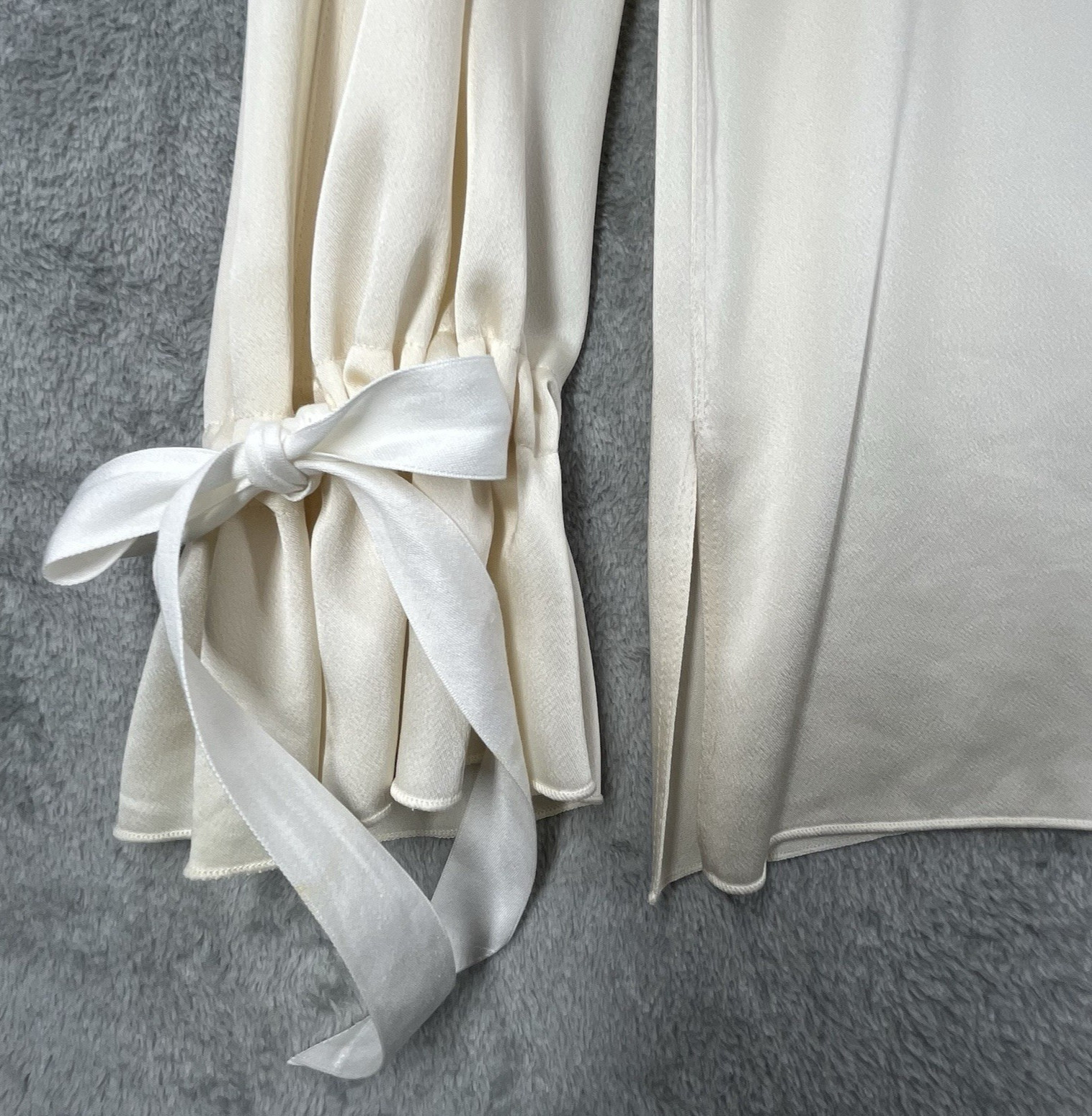 Elizabeth James Top Womens M Ivory Adalina Long Sleeve Wedding Cocktail Party
