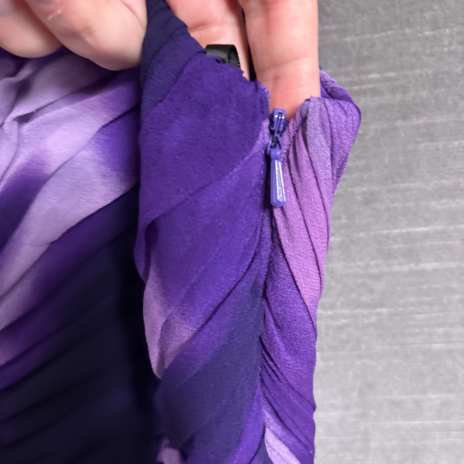 Tadashi Shoji Dress 12 Purple Silk Cocktail Party Guest Evening One Shoulder