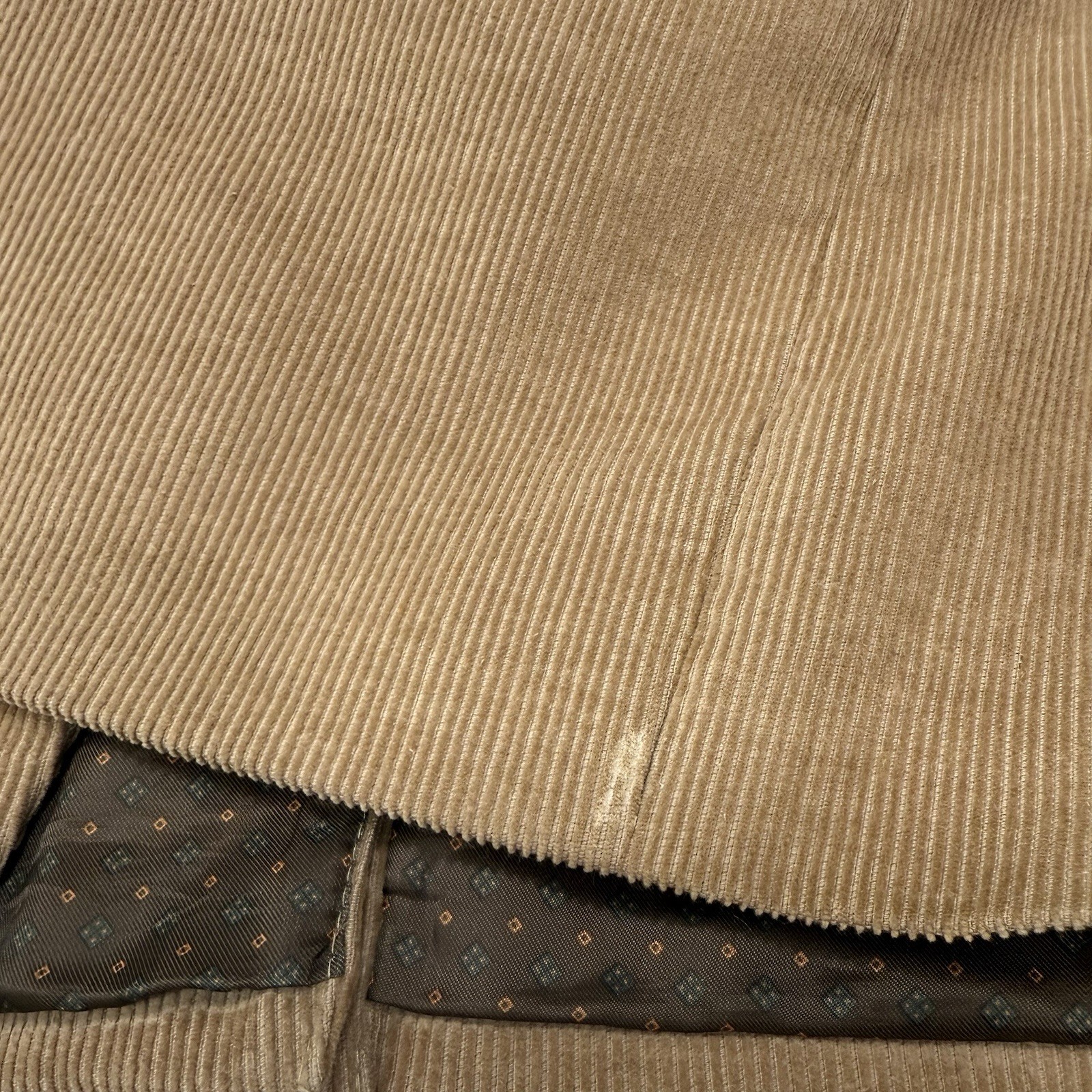 Vtg Chaps Corduroy Blazer Sport Coat 46R Elbow Patches Sport Coat Tan Suit Jacke