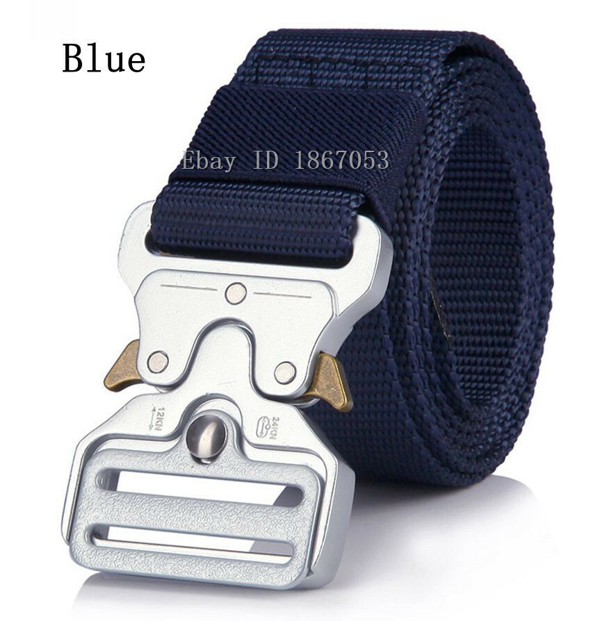 125cm Quick Release Men Tactical Buckle Belt Military Nylon Belt Training Strap