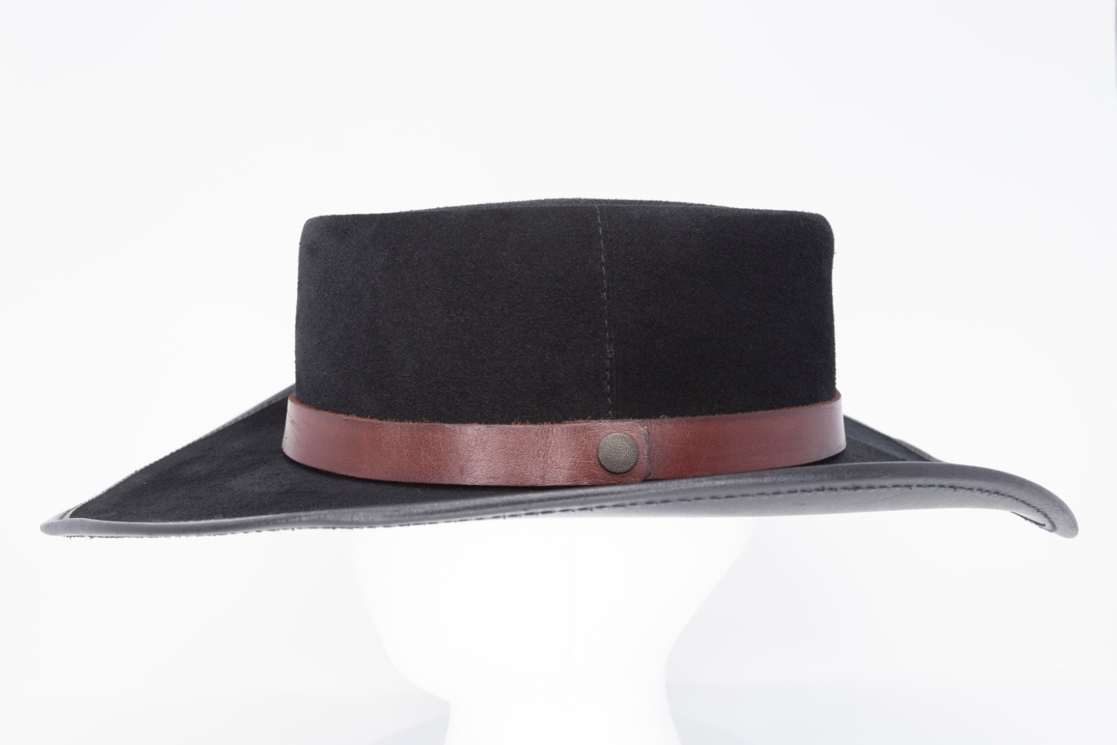 Winfield Cover CO. Cowboy Western Style Hat Suede Leather Black (Size M)