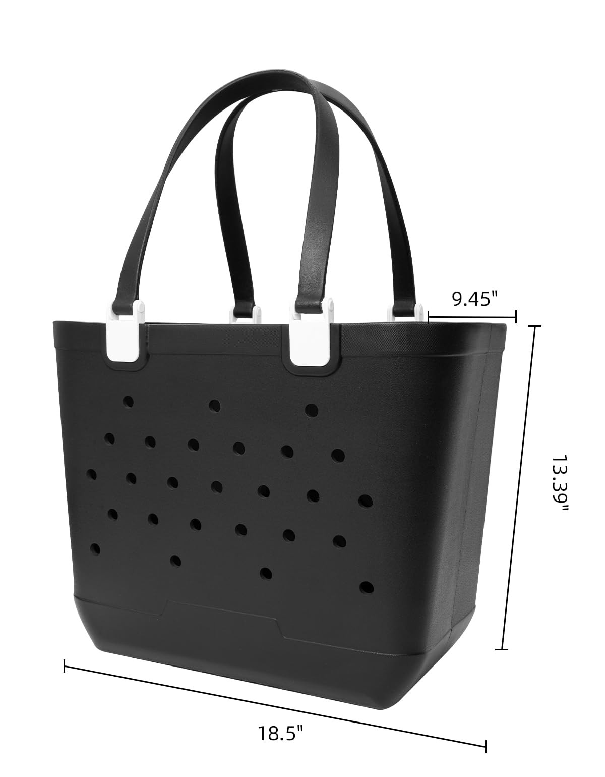 Beach Bag – Large Sandproof Rubber Tote with Waterproof Pocket for Travel & P…