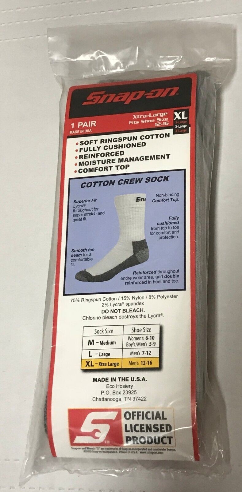 12 Pairs Mens Gray Snap On Tools Crew Socks XL FREE Shipping MADE IN USA New!
