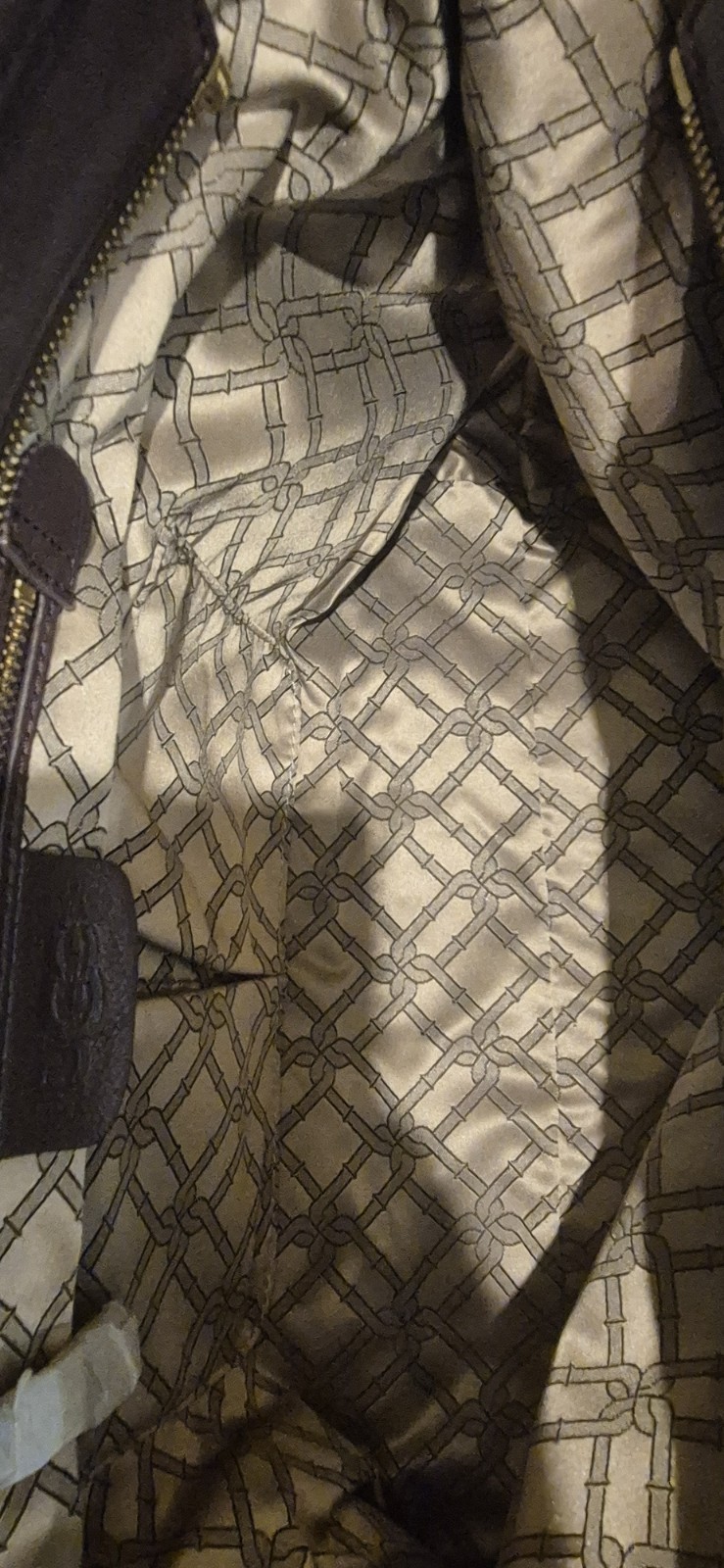 UGG Purple Pebbled Tote Shoulder Bag Zip Top Tassel Charm Gold Hardware Pockets