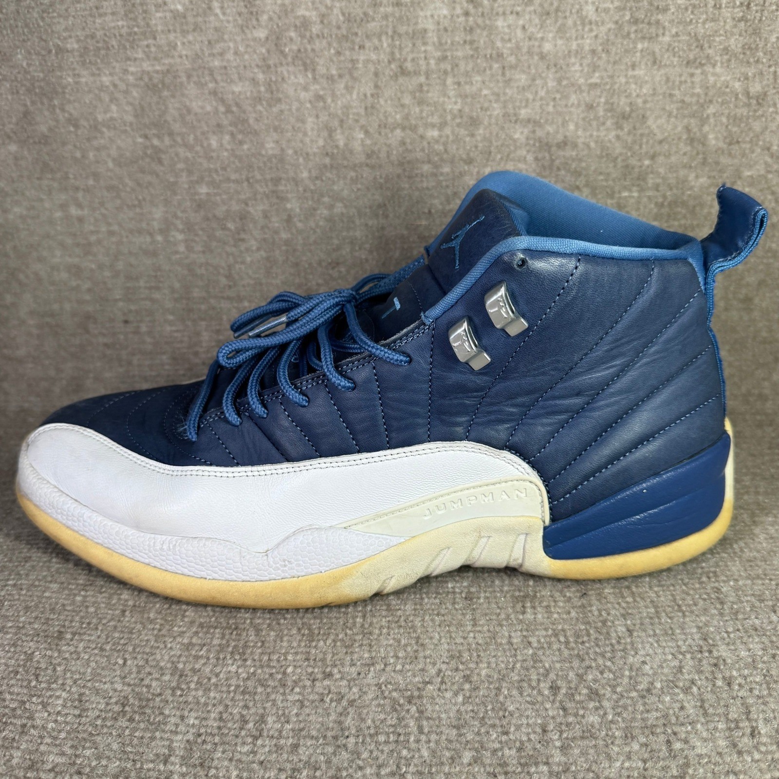 Jordan 12 Retro Obsidian 2020 Mens 13 Blue Indigo Stone 130690-404 Sneakers