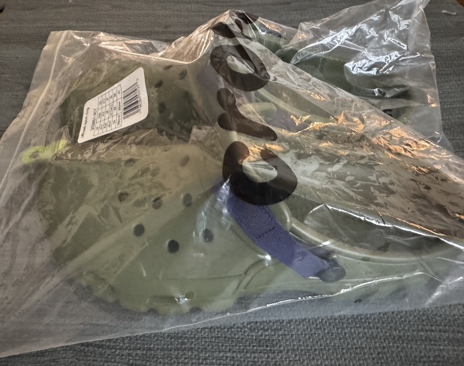 Crocs Men’s Offroad Sport Clogs Slip-on Sandals – US Size 12 | Army Green / Navy