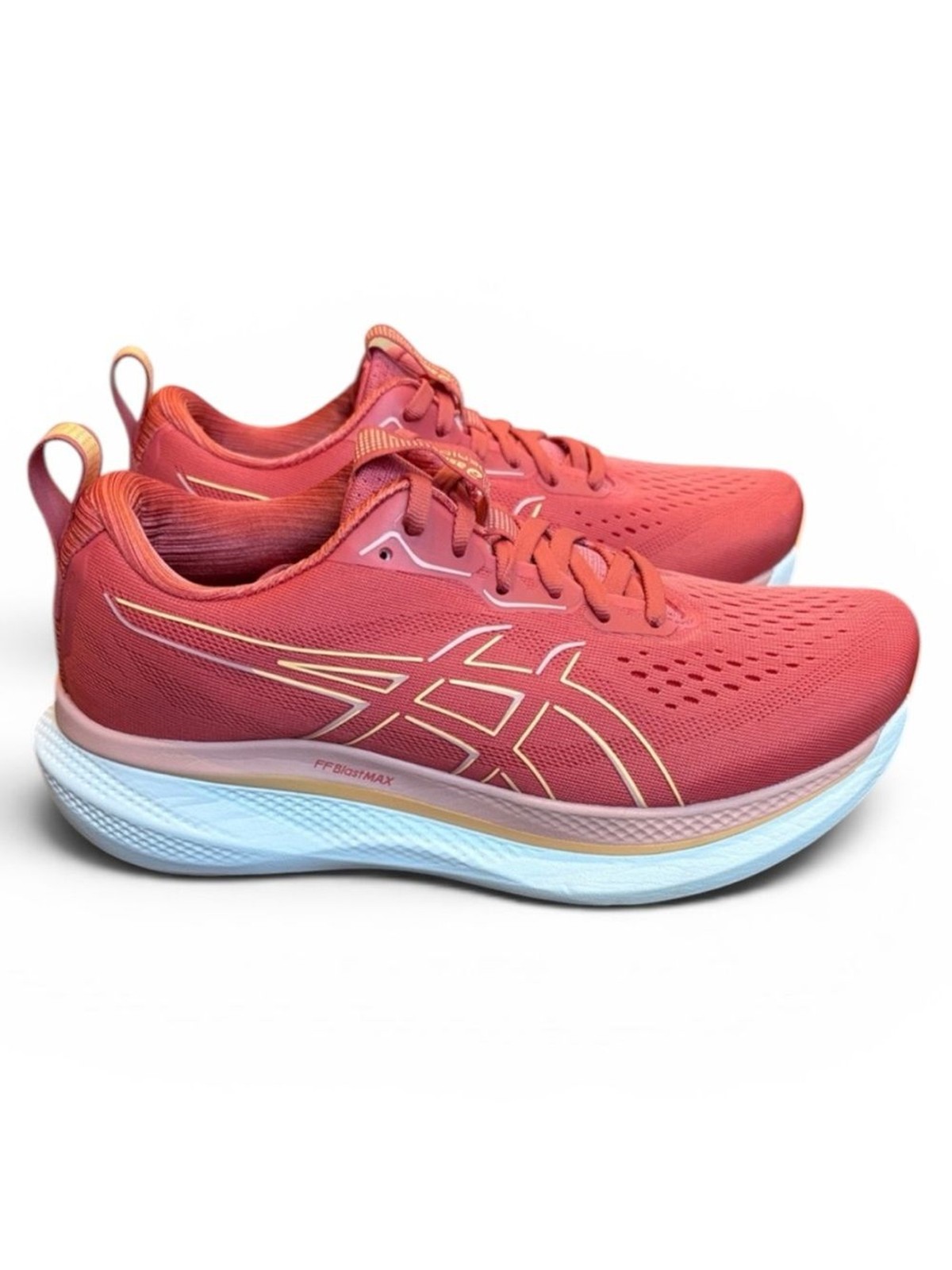 ASICS Glideride Max Running Shoes Women’s 9W WIDE Dark Pink Clay/Orange Glow