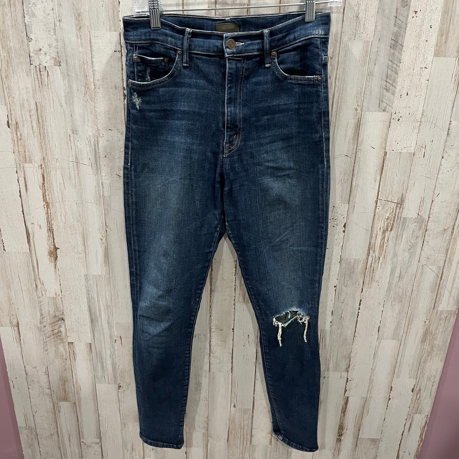 Mother The Swooner Partner In Crime Skinny Jeans Distressed Stretch Womens 29