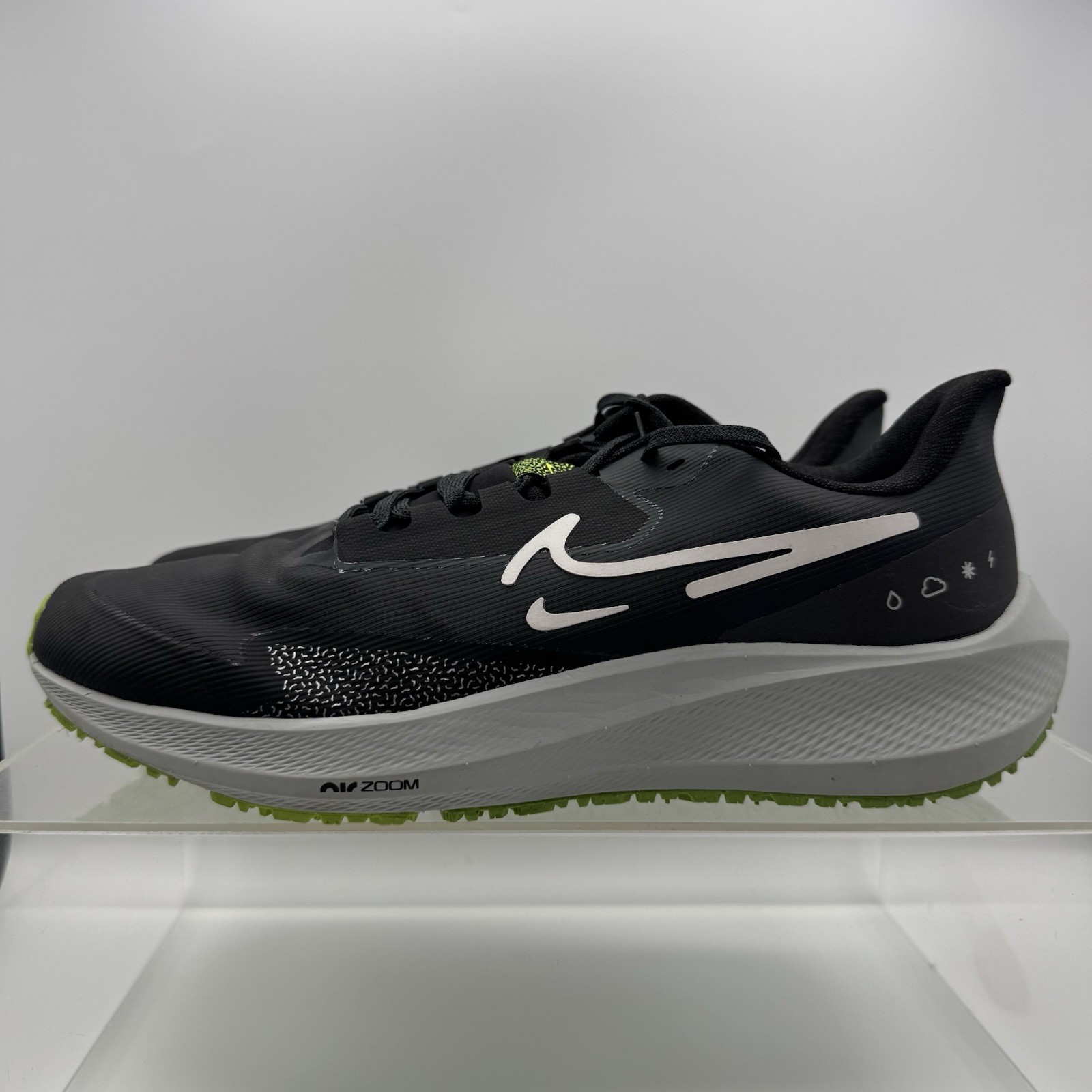 Nike Pegasus 39 Shield DO7625-002 Black Running Shoes Water Resistant Men’s 10