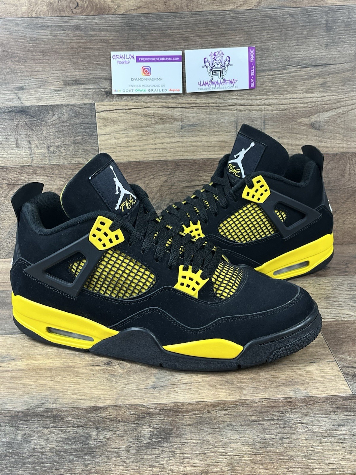 Jordan 4 Retro Thunder (2023) Size 12 PREOWNED (OG ALL) DH6927-017
