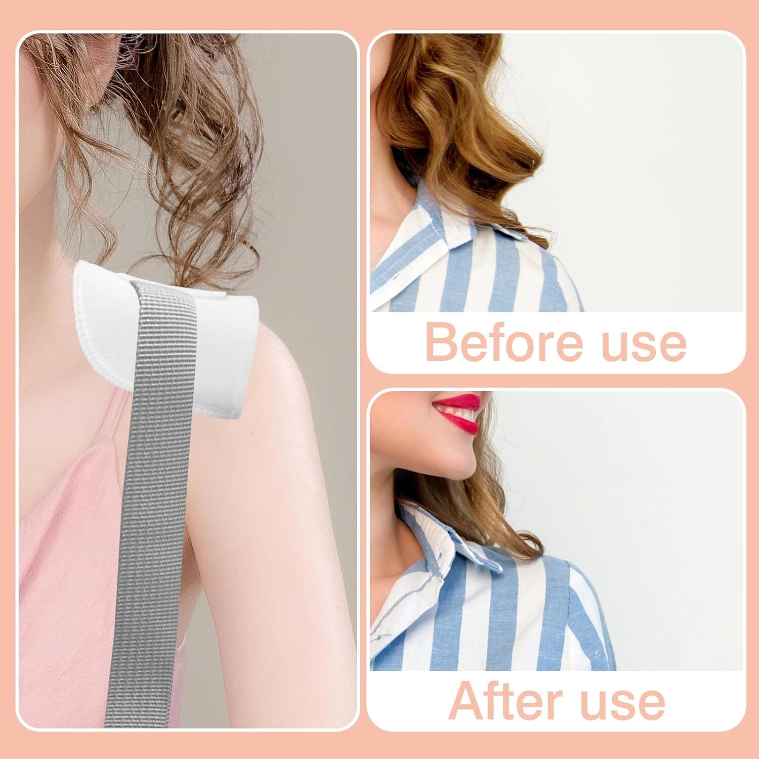 4 Pairs Set-in Shoulder Pads 1.5cm Thickening Foam Shoulder Pads Womens Clothing