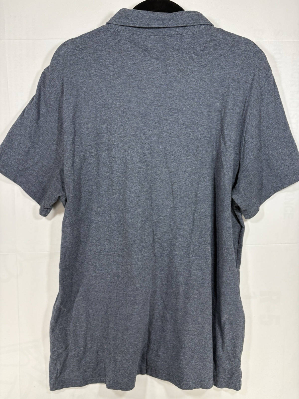 Faherty Brand Men’s Blue Heather Polo Shirt XL Made in Peru 100% Cotton