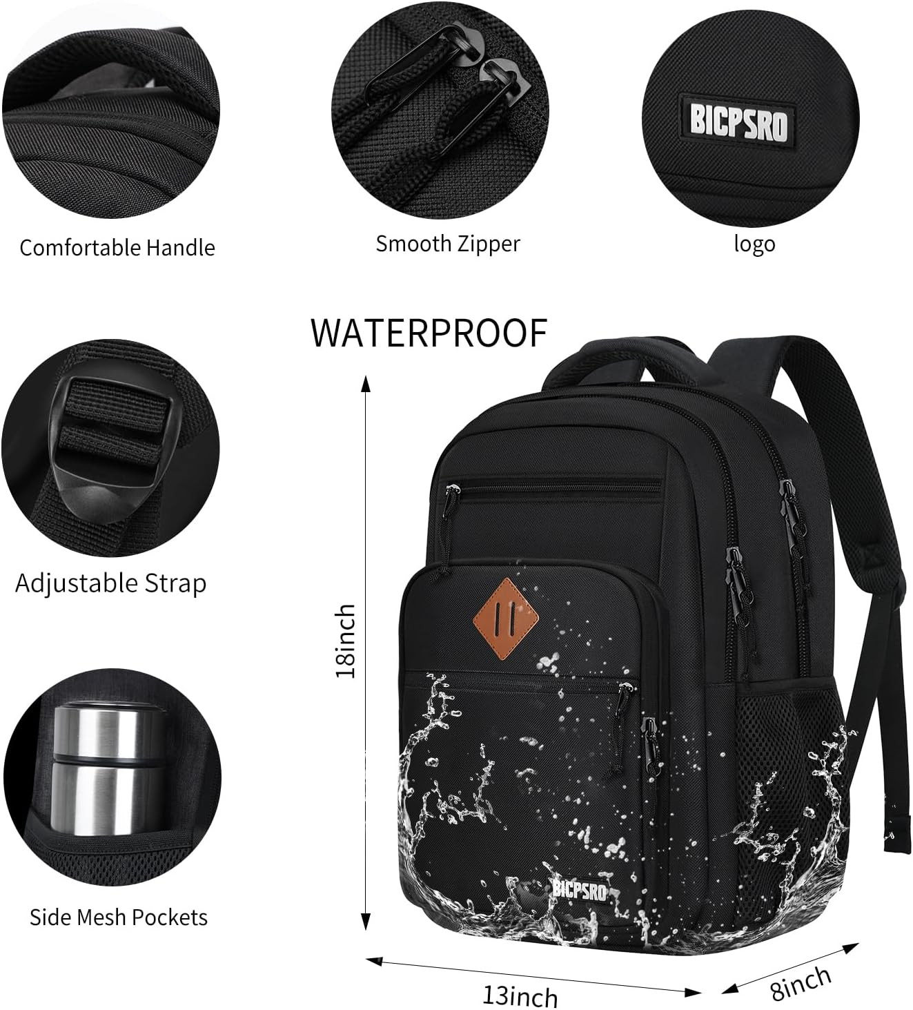 Classic Backpack for Men Women, School Backpack for Boys Girls Teens,15.6 Inch L