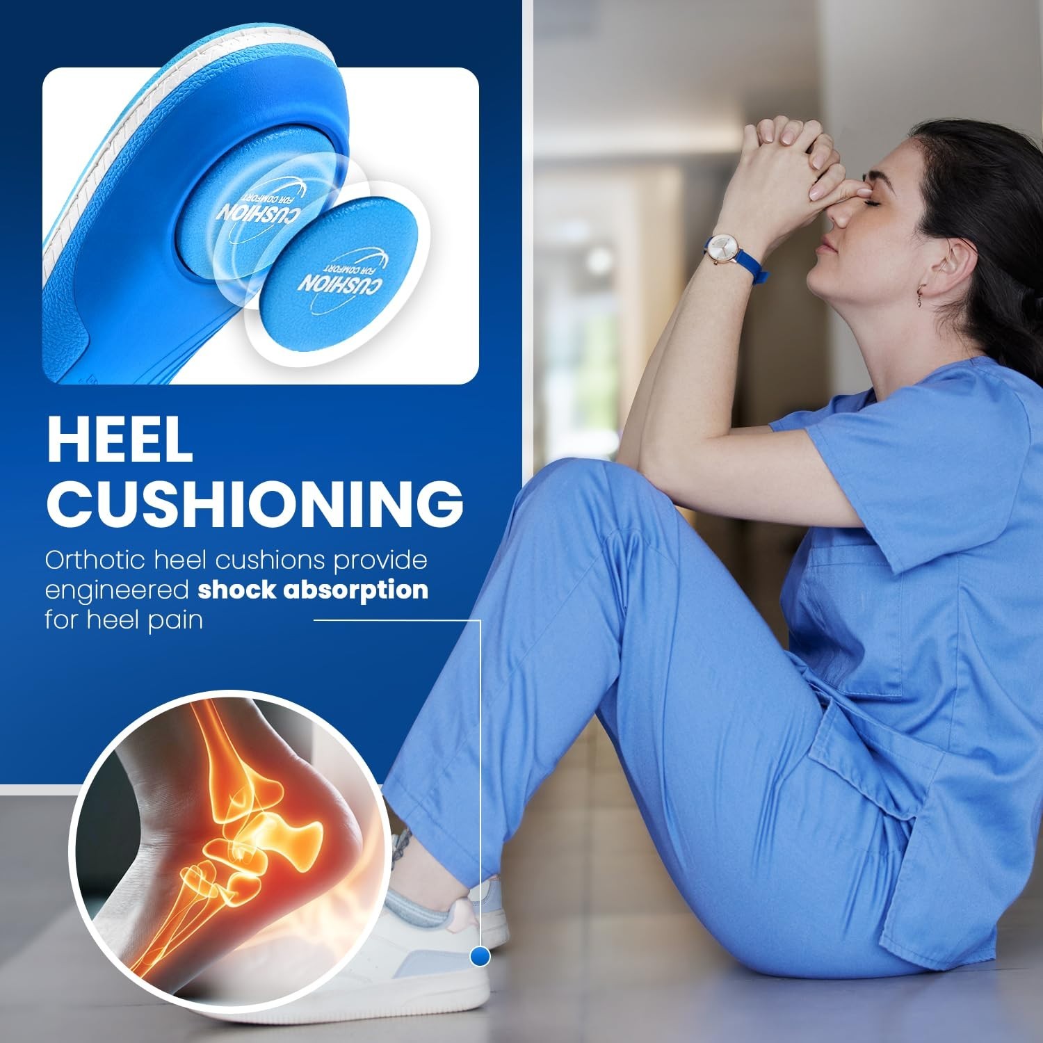 High Arch Support Insoles for Plantar Fasciitis Relief – Heavy Duty Comfort Inse