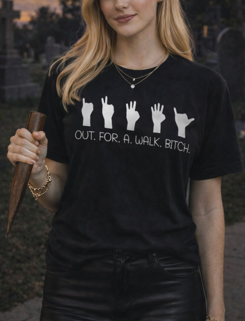 Out For A Walk Bitch T-Shirt ♡ Spike! Buffy the Vampire Slayer ✩ 90s Spuffy TV!