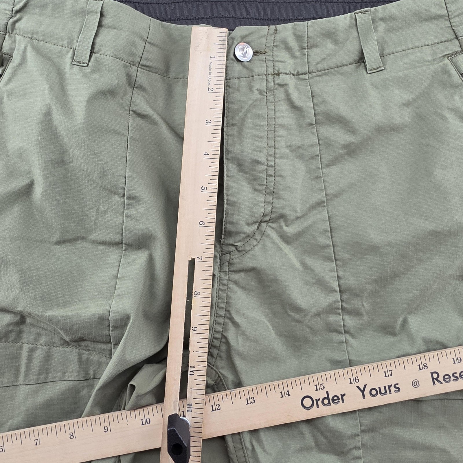 Fjallraven Specialized Shorts Mens 37 Green Cargo G-1000 Outdoor Hiking