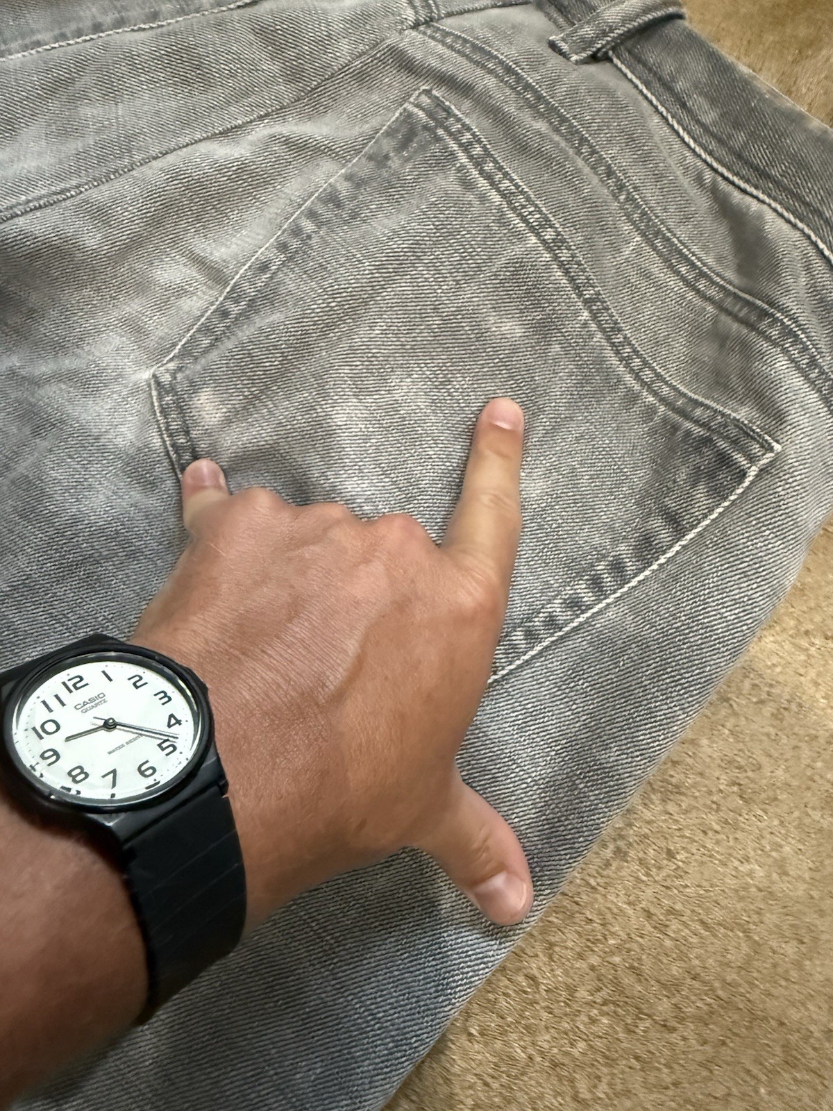 Todd Shelton Men’s Gray Straight Mid Rise Denim Jeans *Read Below*