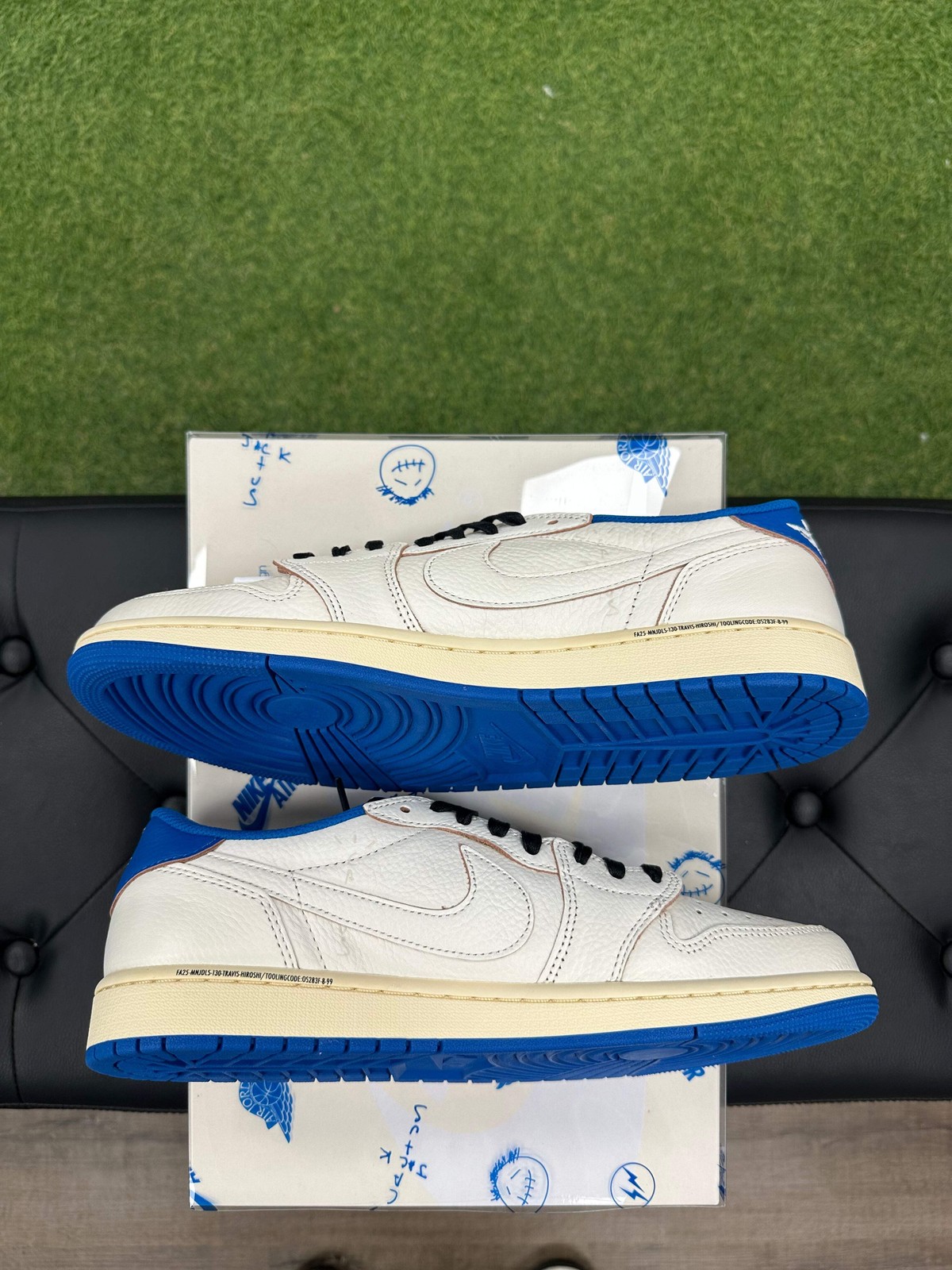 Jordan 1 Retro Low OG SP Fragment x Travis Scott Sail Military Blue – Size 11 (2