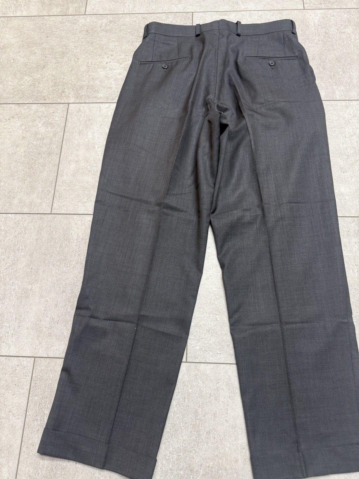Arrow Brigade Pants Mens 32x30Gray Pleated Dress Slacks Classic Pockets