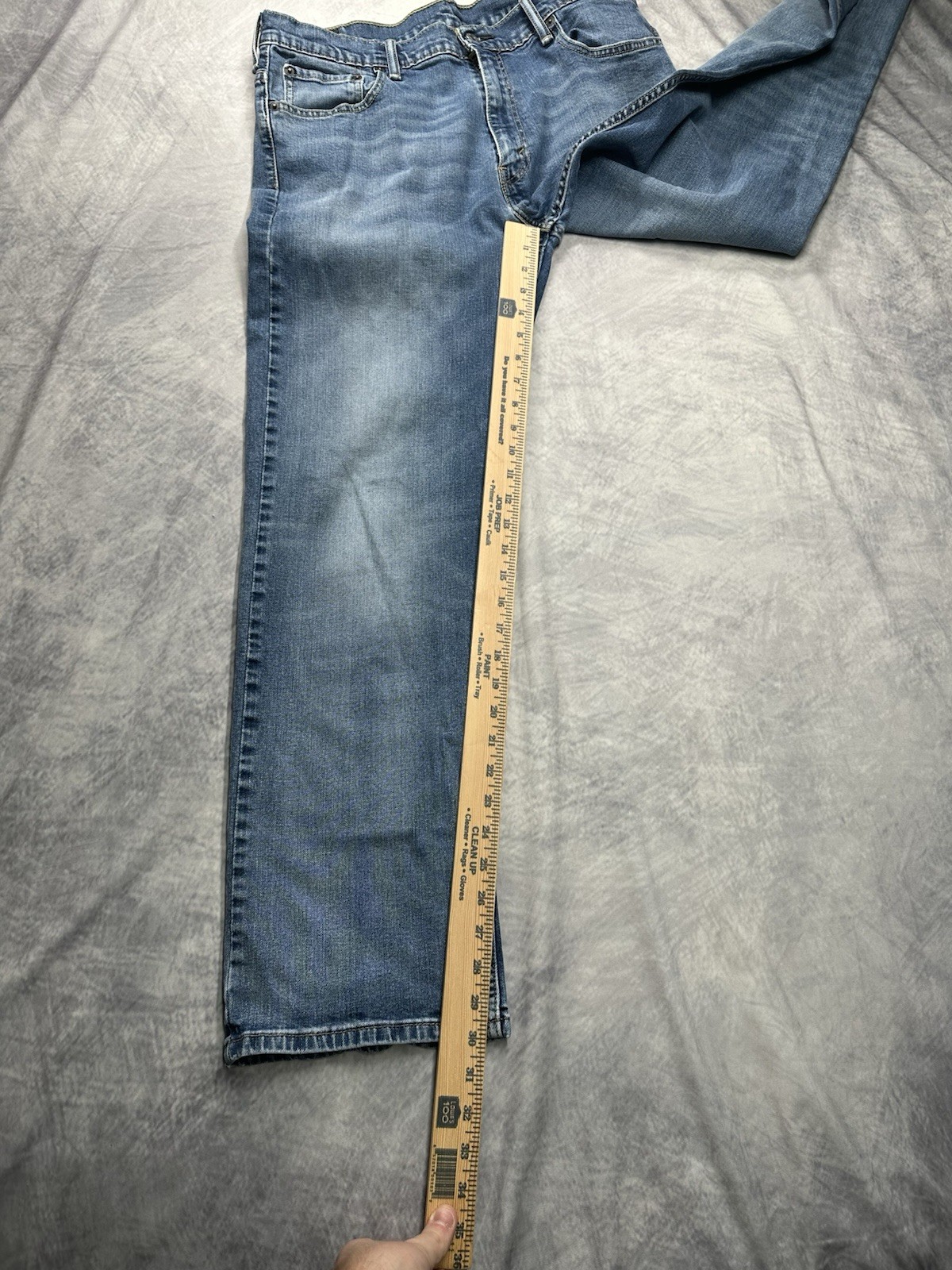 Levi’s Men’s 569 Loose Straight Fit Blue Jeans 36×32 Faded Whisker