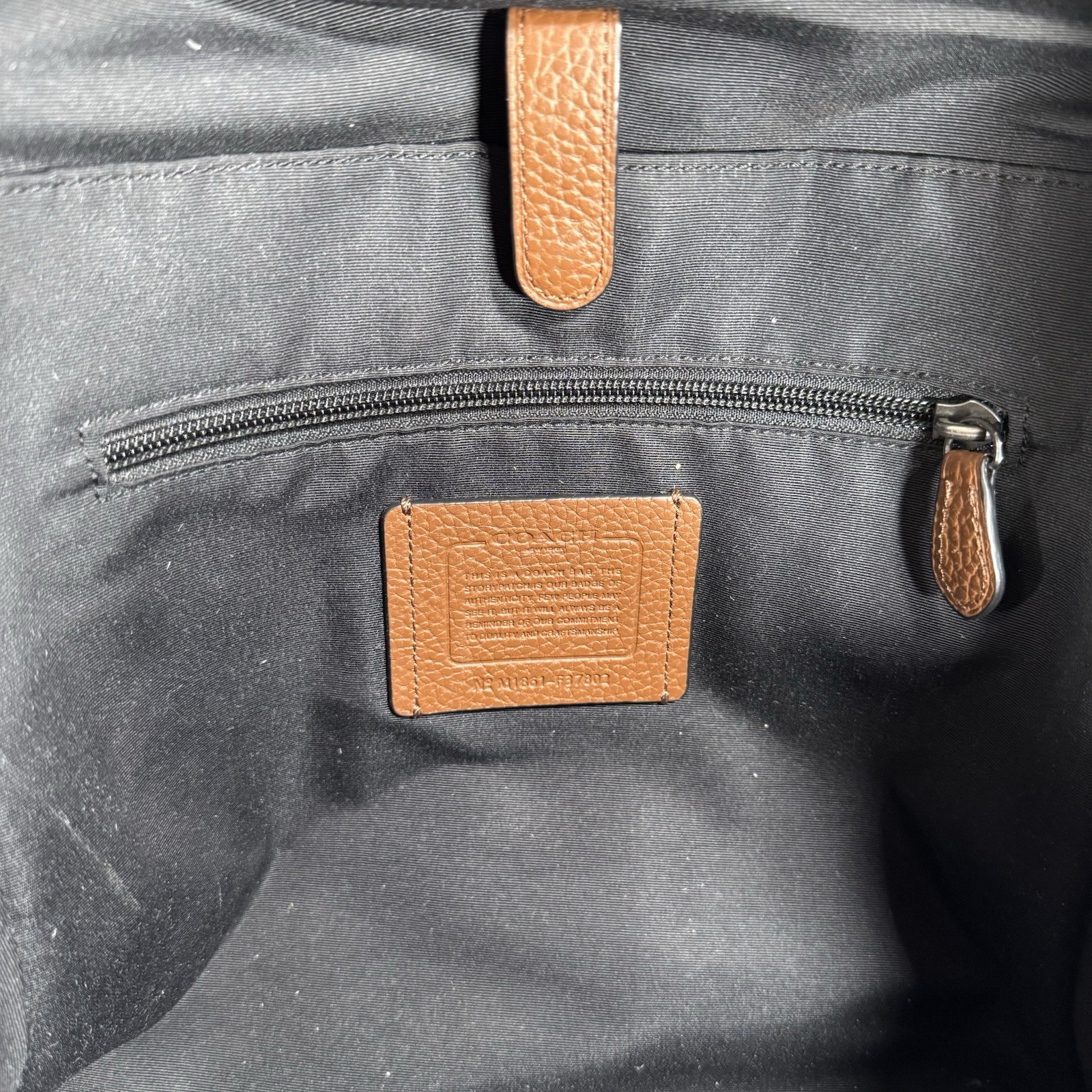 Coach West Brown Pebbled Leather Laptop Backpack F37802 – See Details