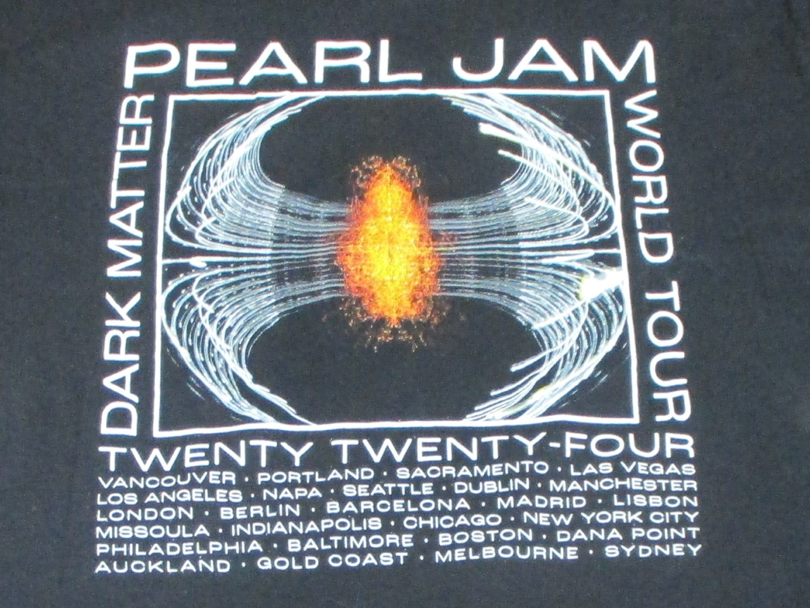 Pearl Jam Dark Matter World Tour 2024 T-Shirt 3XL Black