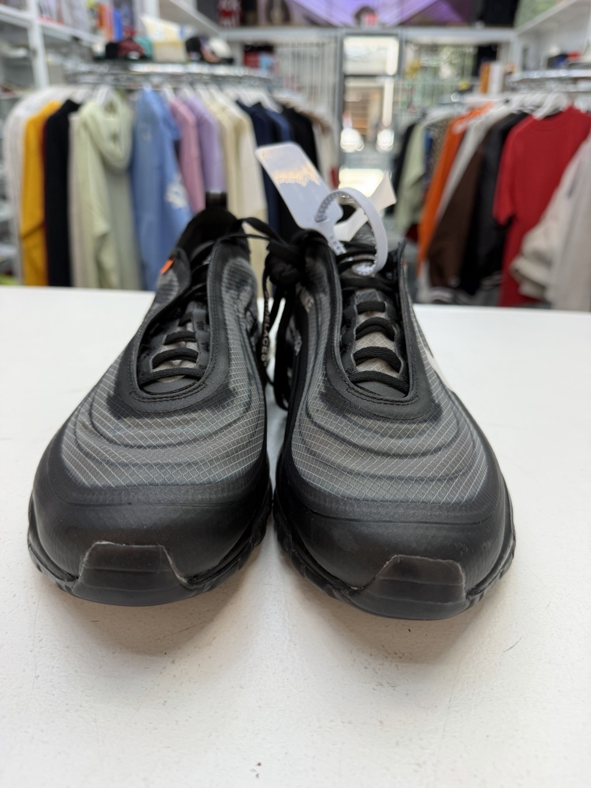 NIKE AIR MAX 97 OFF-WHITE BLACK WHITE CONE (AJ4585 001) Size 10.5 New