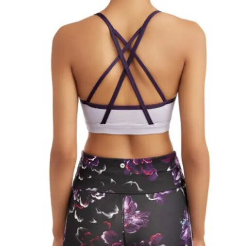 ATHLETIC WORKS Womens Sports Bra Pull On Size S 4-6 Lilac New