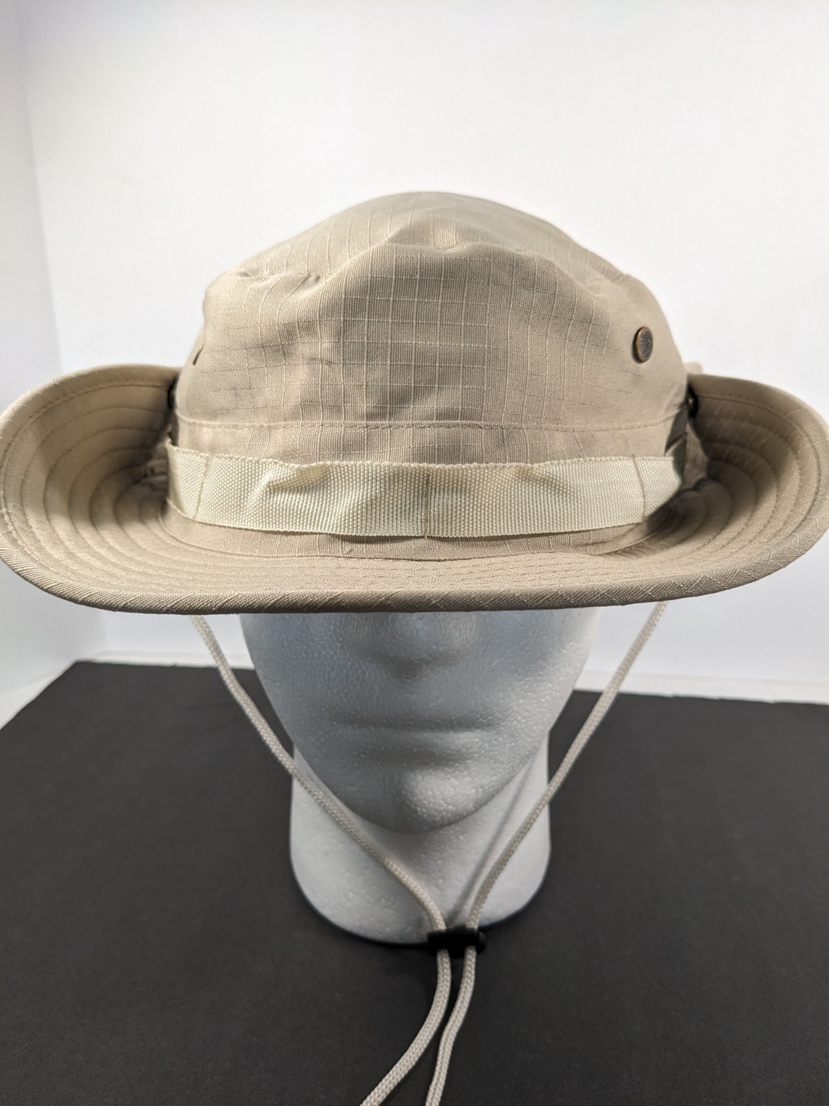 MILITARY C.O.R.P. INC BOONIE HAT JUNGLE TYPEII POLY COTTON BEIGE LARGE