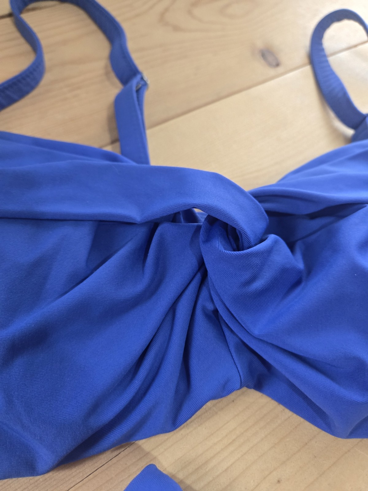 Athleta Womens Underwire Bikini Bra Top 34b/c High Waist Bottom Medium Royal…