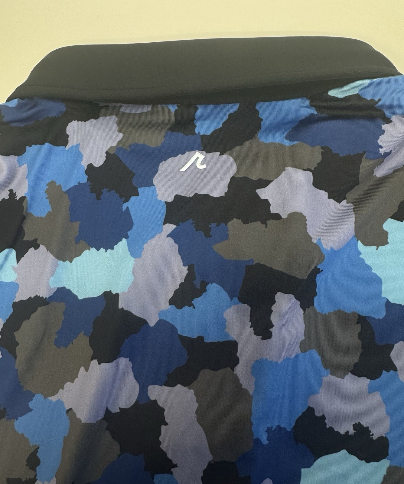 NWT Redvanly Dawson Camo Print Performance Golf Polo Shirt Tuxedo Blue XL $110